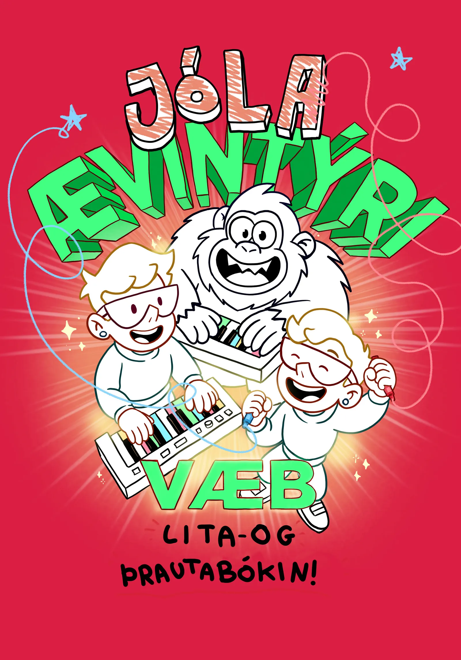 Bókakápa: Jólaævintýri VÆB Lita- og þrautabókin