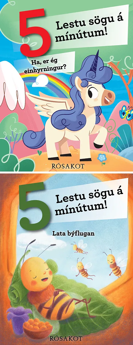 Bókakápa: Lestu sögu á 5 mínútum Ha er ég einhyrningur - Lata býflugan