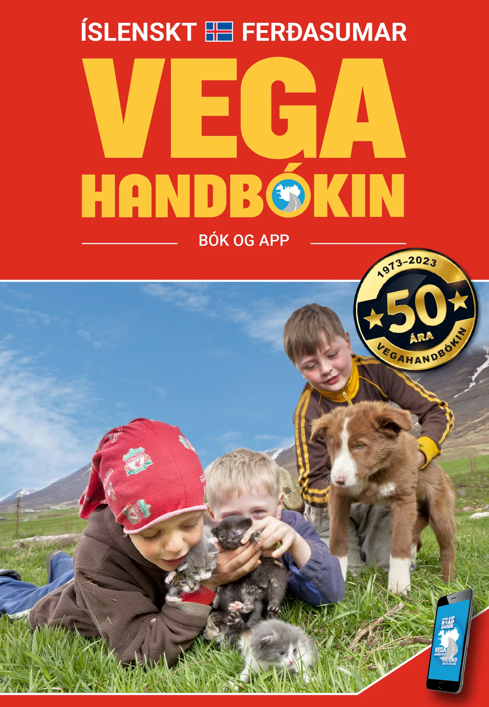 Bókakápa: Vegahandbókin Íslenskt ferðasumar — Ferðahandbókin þín í 50 ár!