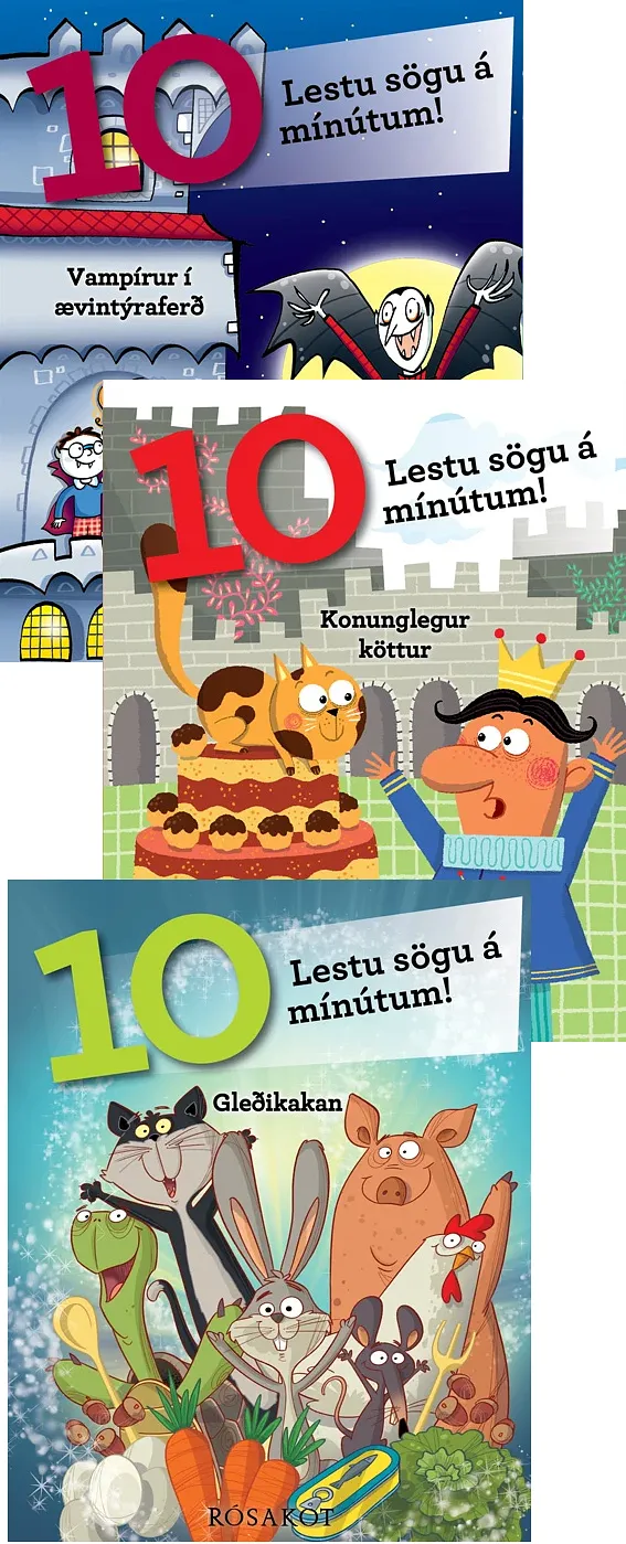 Bókakápa: Lestu sögu á 10 mínútum Vampírur í ævintýraferð - Konunglegur köttur - Gleðikakan