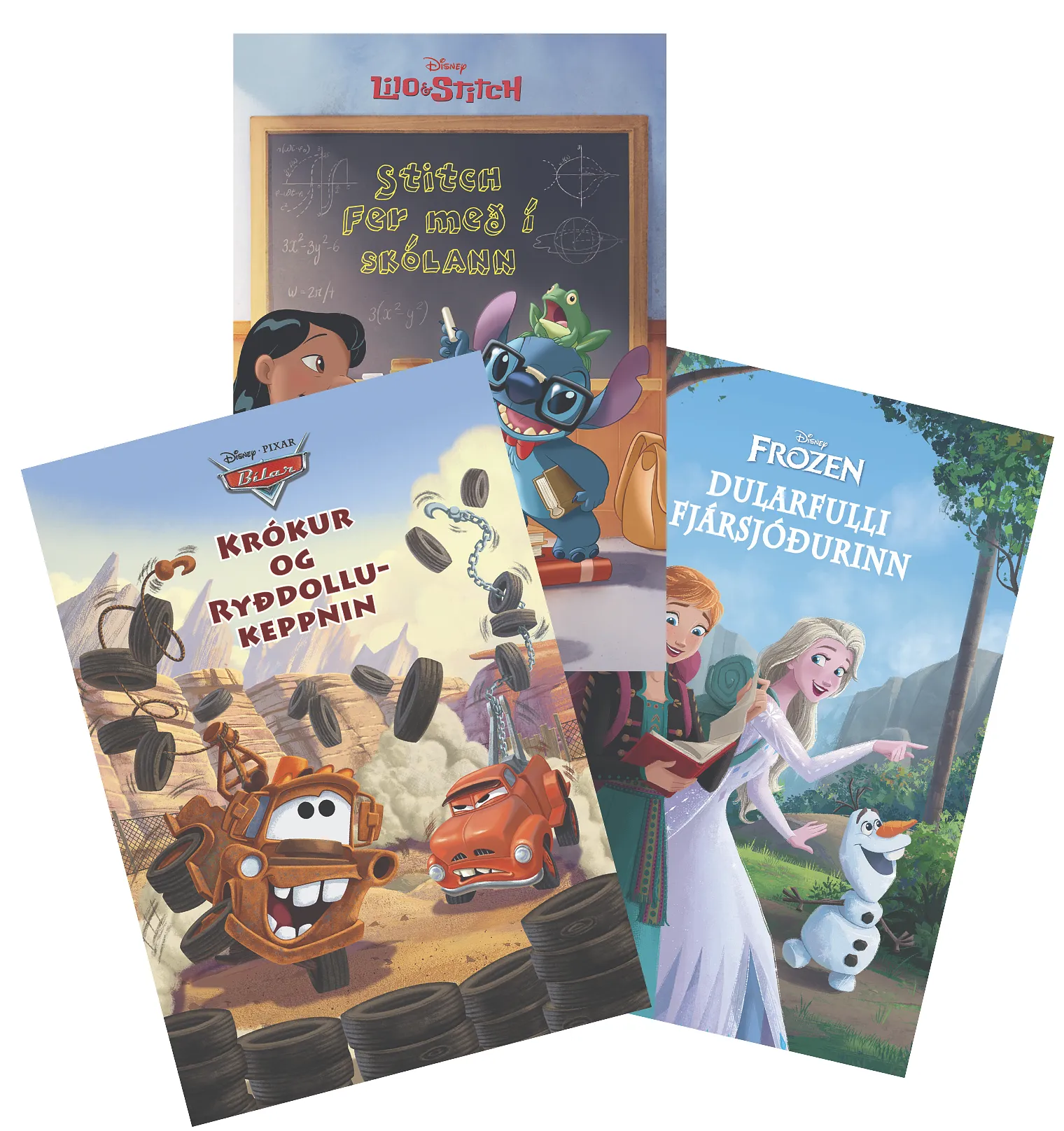 Bókakápa: Skemmtilegar Disney bækur Stitch fer með í skólann, Krókur og ryðdollukeppnin, Dóta læknir og karatekengúrurnar