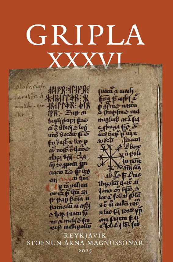 Bókakápa: Gripla 36 (2025) Alþjóðlegt tímarit Árnastofnunar
