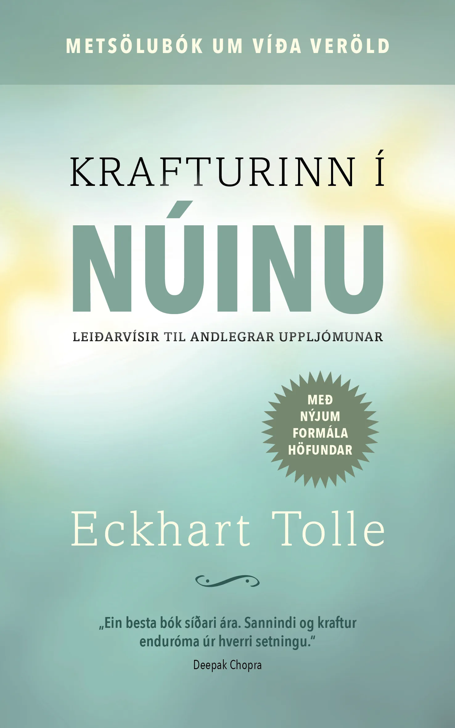 Bókakápa: Krafturinn í Núinu Leiðarvísir til andlegrar uppljómunar