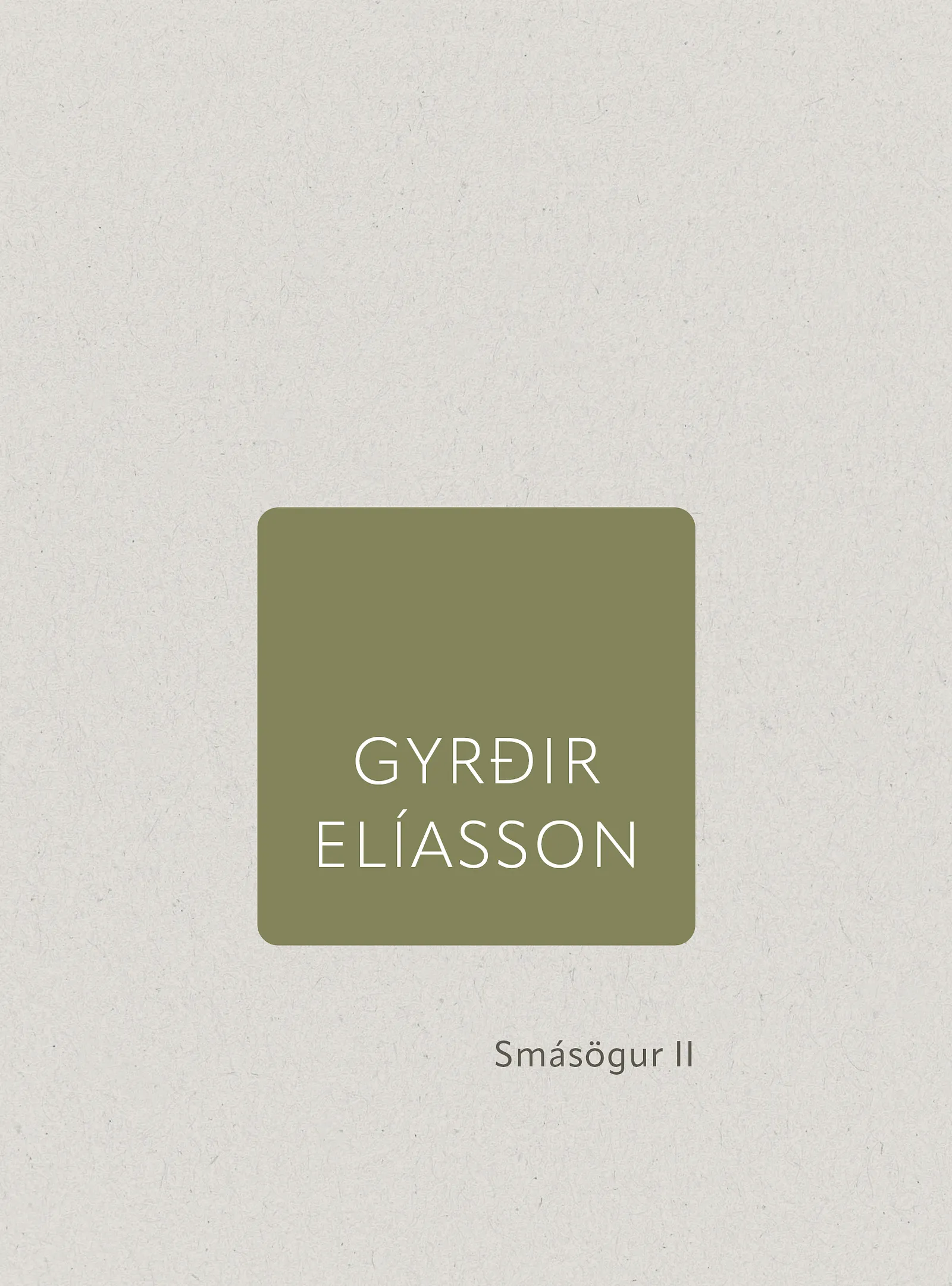 Bókakápa: Ritsafn GE Smásögur II 1995-1997