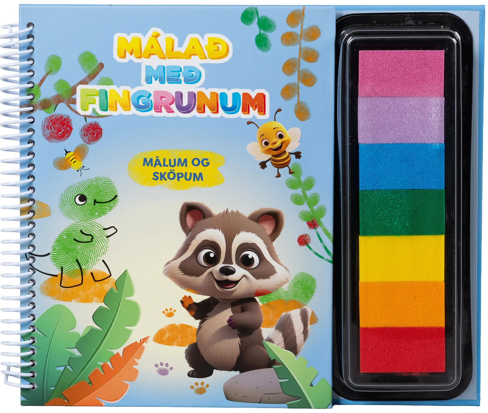 Bókakápa: Málað með fingrunum