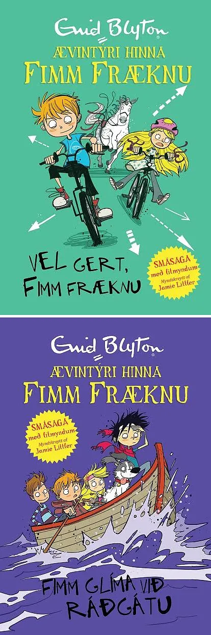 Bókakápa: Ævintýri hinna fimm fræknu Vel gert, fimm fræknu / Fimm glíma við ráðgátu