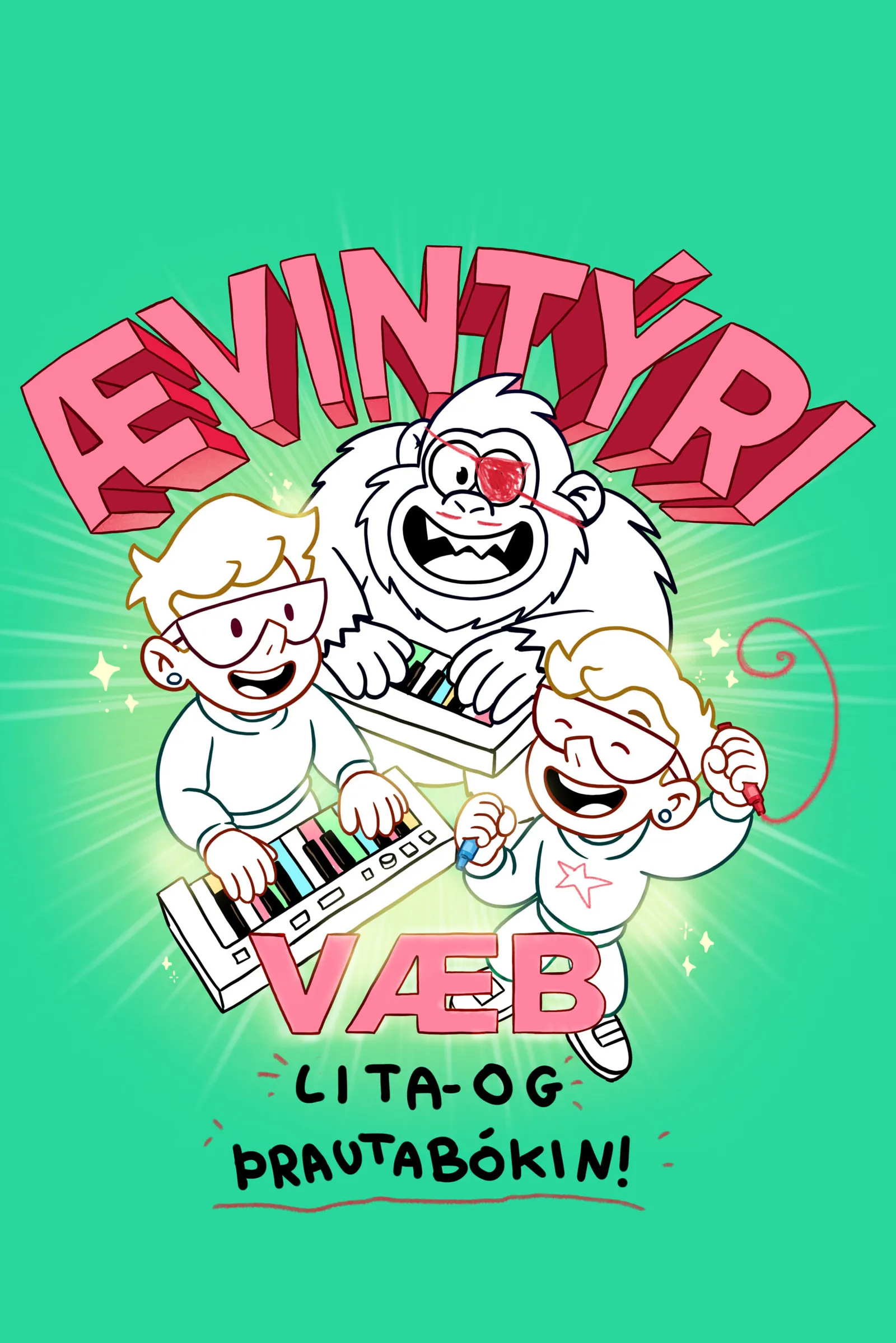 Bókakápa: Ævintýri VÆB Lita- og þrautabók