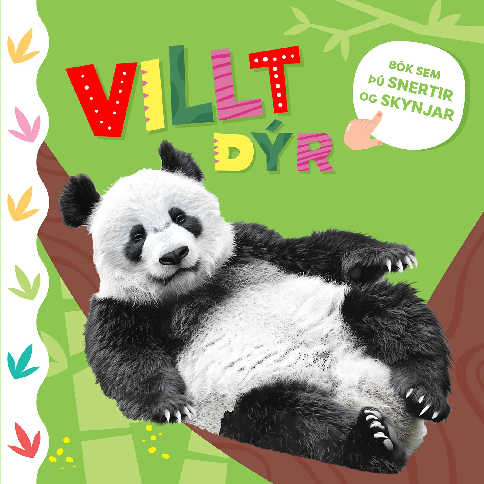 Bókakápa: Villt dýr Bók sem þú snertir og skynjar