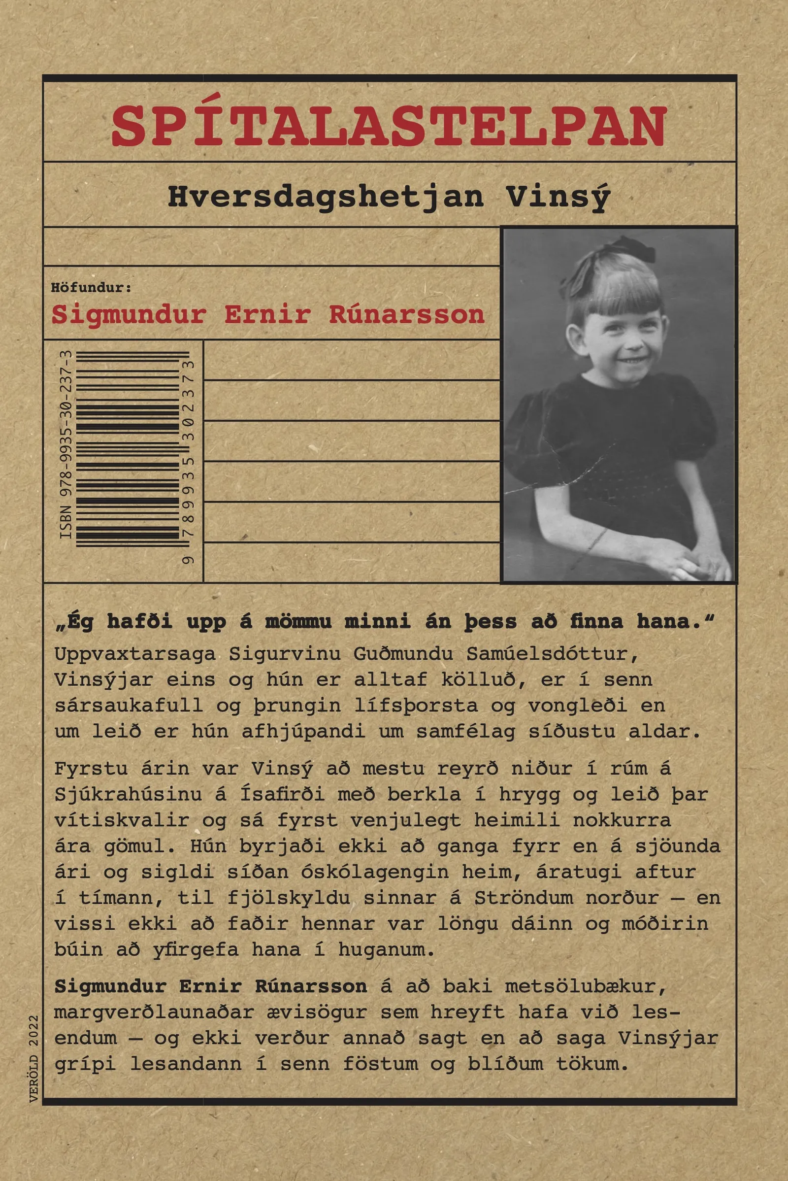 Forsíða kápu bókarinnar